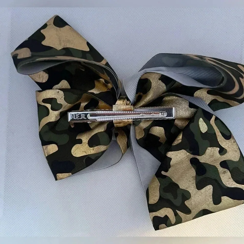 Camouflage- Camo little girls hair bow